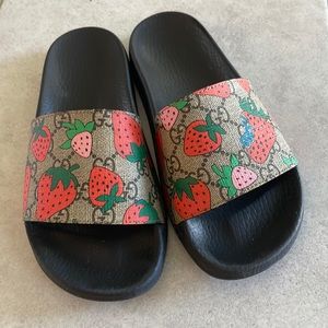 Gucci Strawberry Slide Sandals